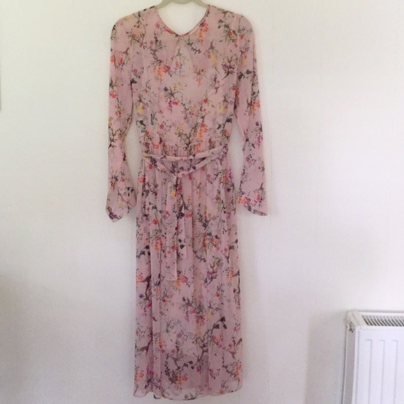 floral midi dress h&m